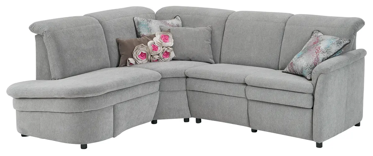 Ecksofa - Ecke links mit 2-Sitzer, Stoff, Taupe