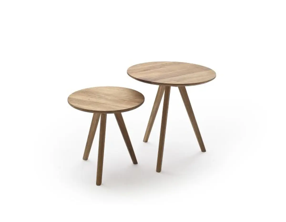 Couchtisch - 2-er Set, Asteiche massiv