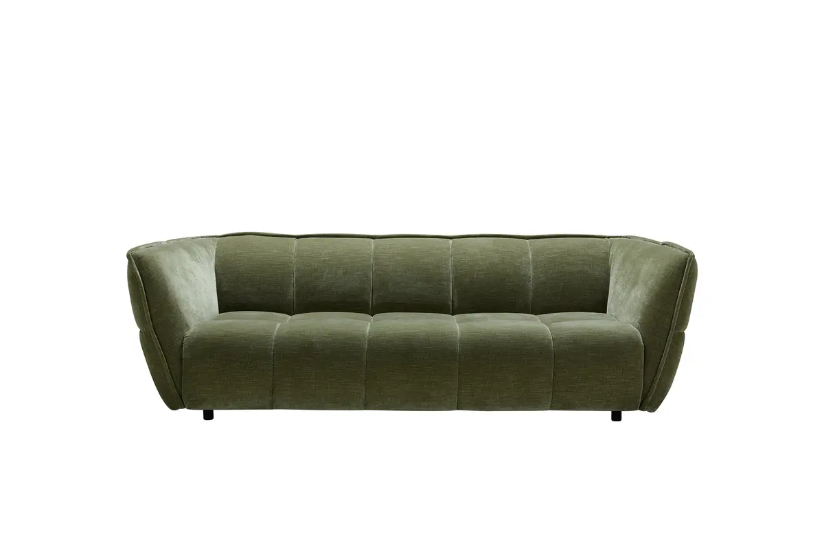 Sofa Hedda - 3-Sitzer, Chenille, Khaki