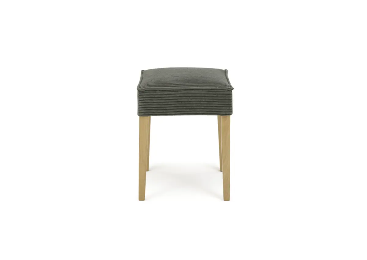 Hocker  SITTING TOGETHER_L- Stoff, Olive, Eiche Natur