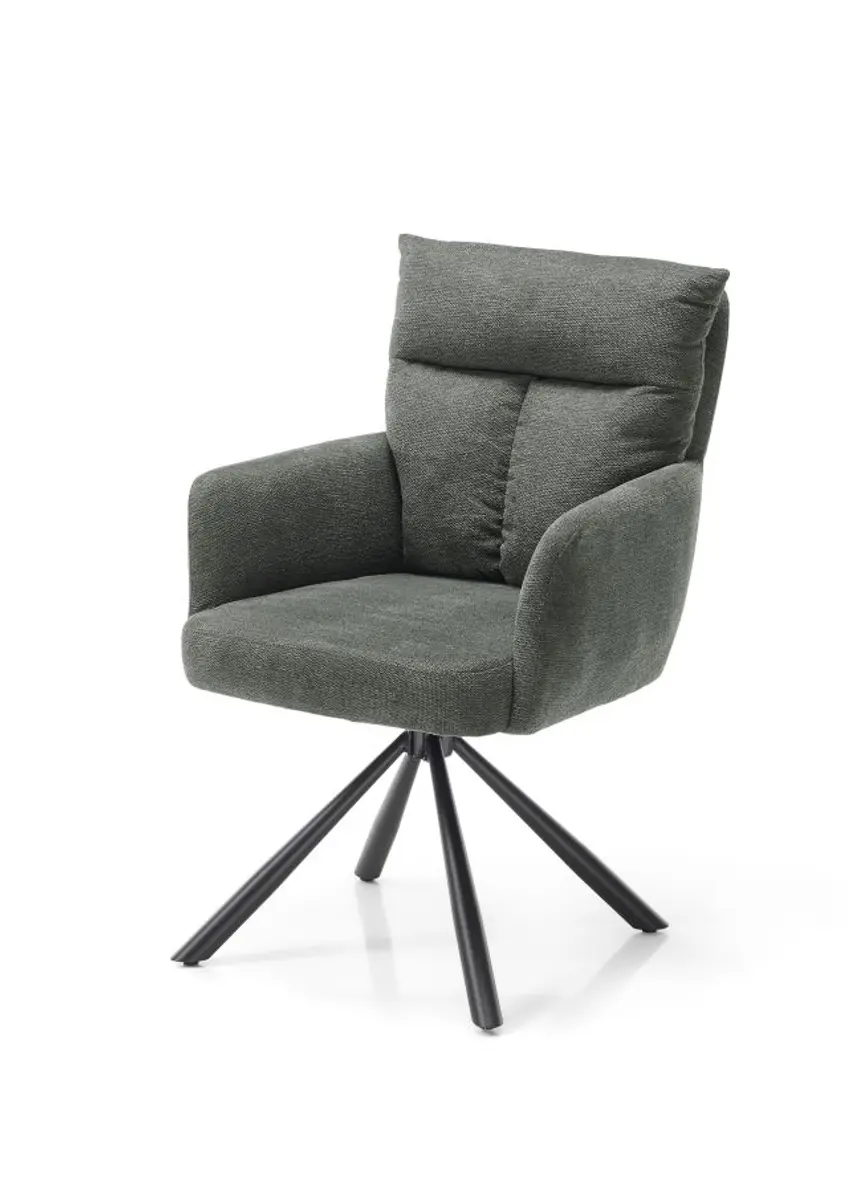 Armlehnstuhl - drehbar, Microfaser, Grau