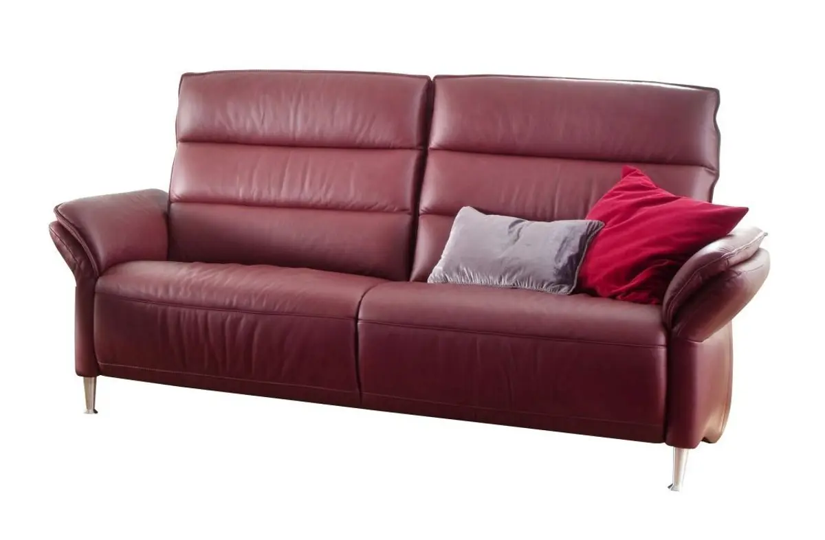 Sofa - 2-Sitzer, Leder, Rot