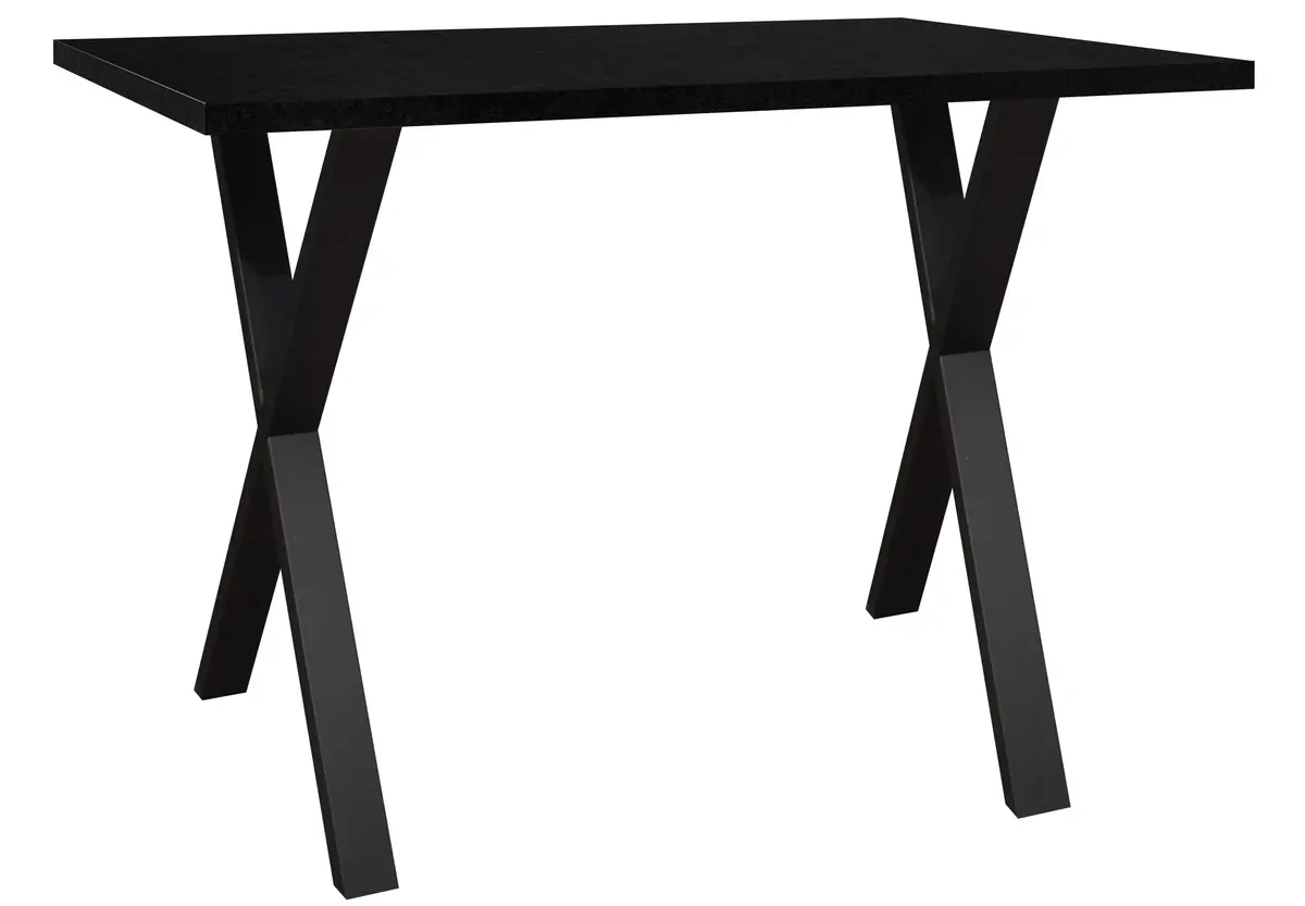 Bartresentisch - LB ca. 140x90 cm, Schwarzstahl, Schwarz