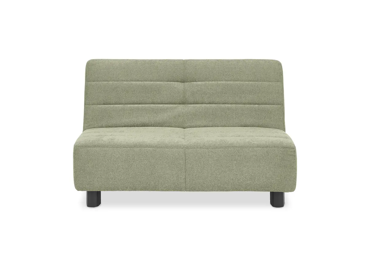 Faltsofa Easy - 2-Sitzer ohne Armlehne, ca. 140 cm inkl. Schlaffunktion, Stoff, Grün