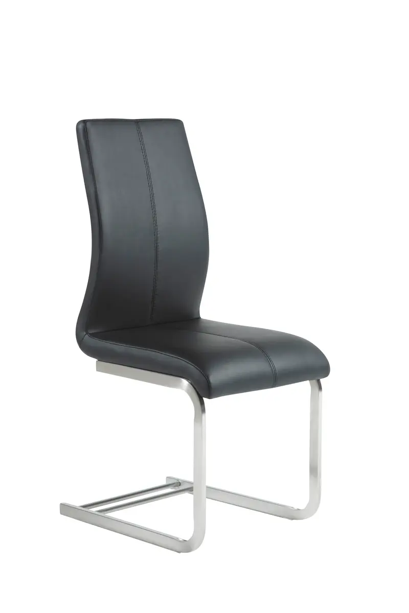 Freischwinger - Kunstleder, Schwarz