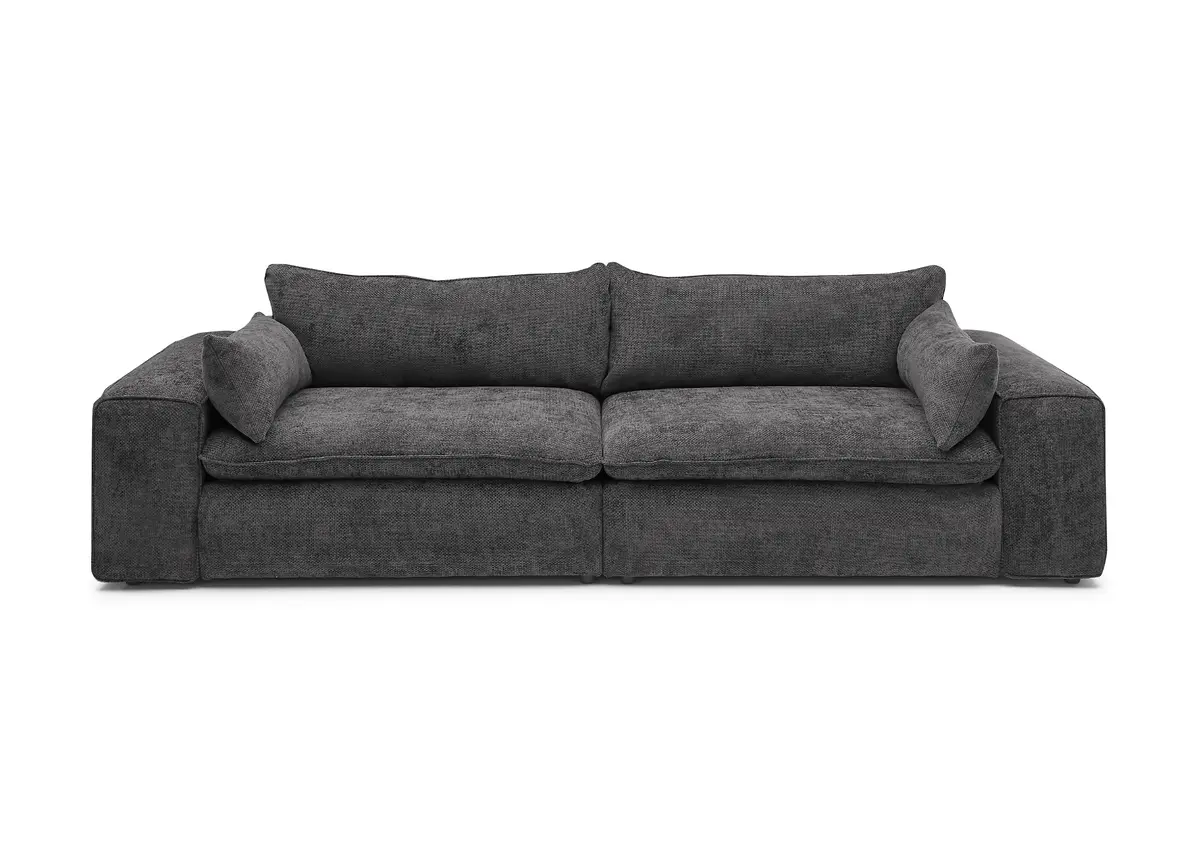  Sofa - 3-Sitzer, Stoff, Schwarz