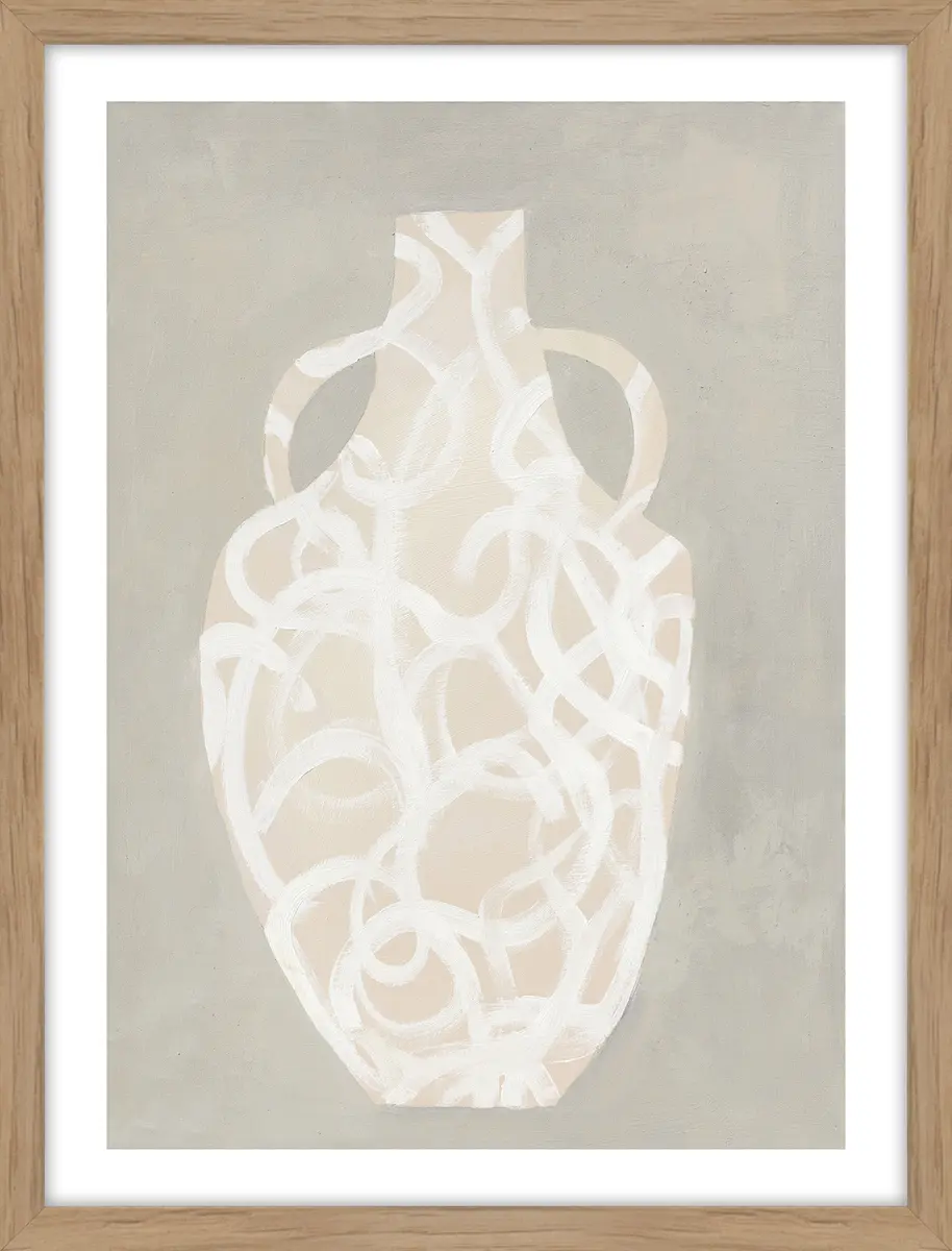 Gerahmter Digitaldruck - BHT ca. 30x40x2 cm, Geige-Grau