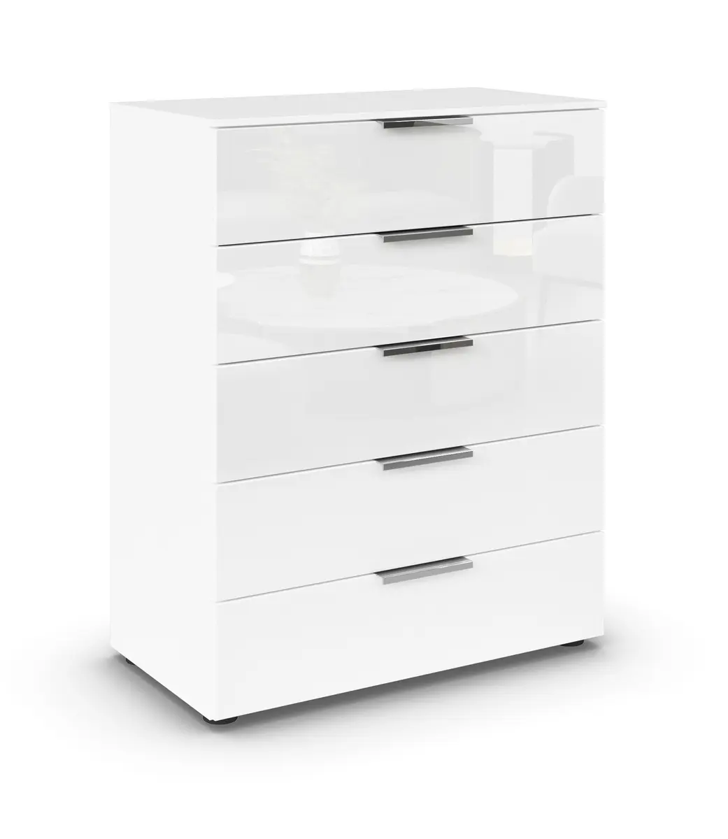 Kommode RIPP- Weiß, Glas, Weiß