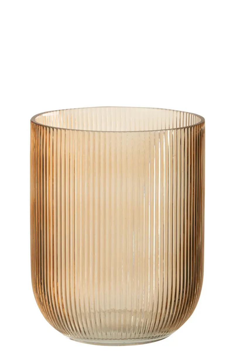 Glasvase - DH ca. 16,7x21 cm, Hellbraun