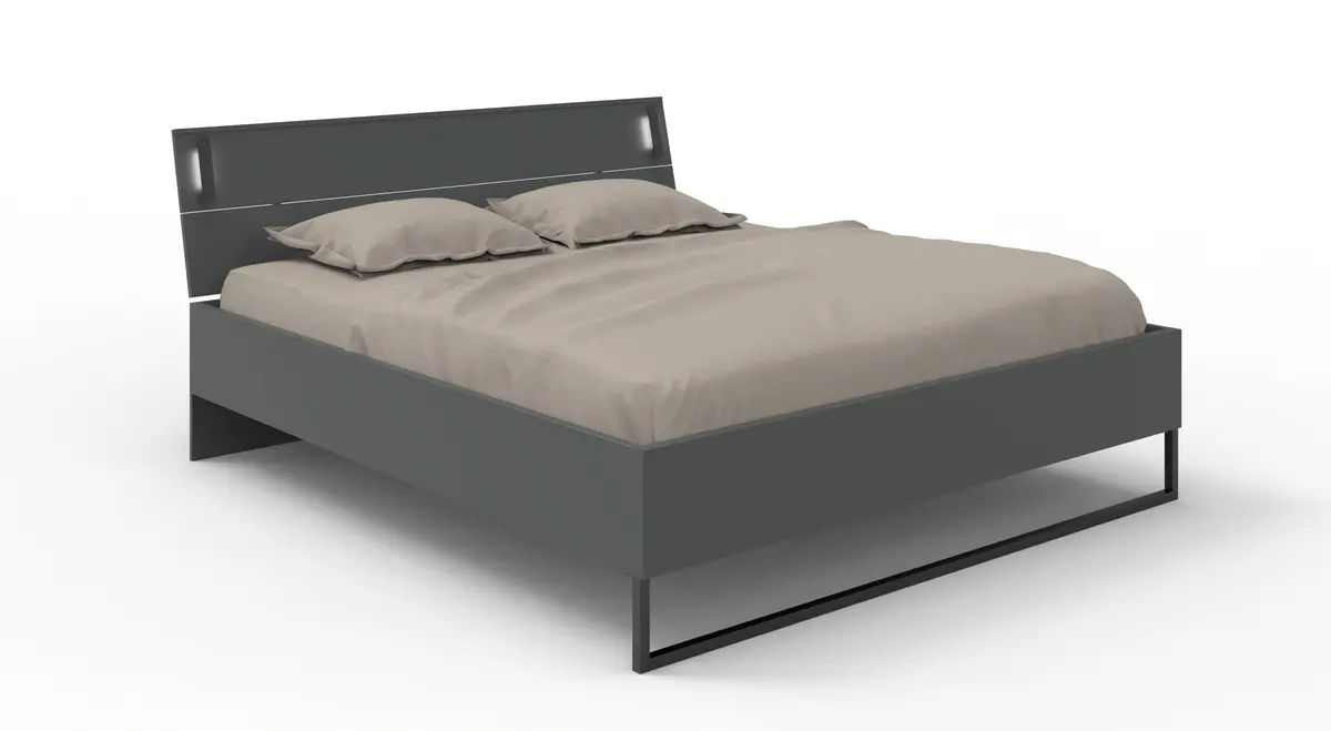 Bettgestell- Liegefläche ca. 180x200 cm, Graphit