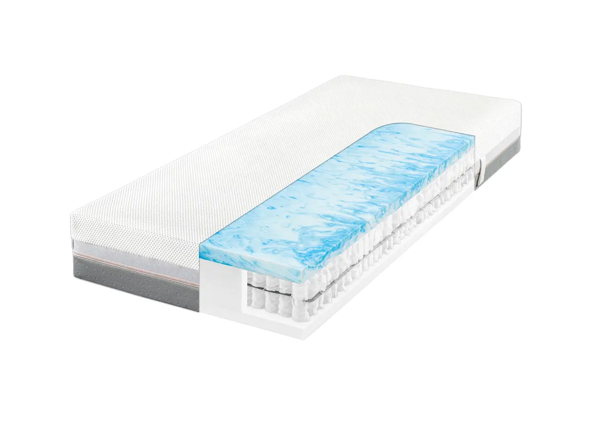 Gelart-Tonnentaschenfederkern-Matratze - Liegefläche ca. 90x200 cm, Härtegrad 2