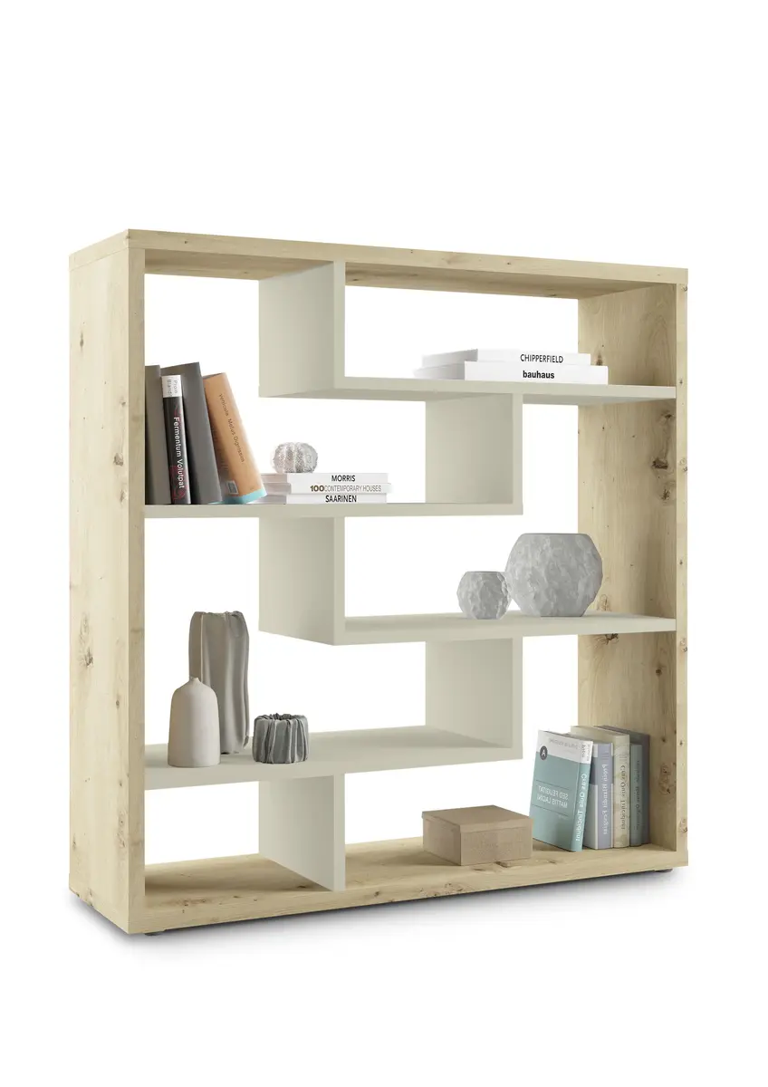 Raumteiler - B ca. 130 cm, Asteiche, Kaschmir