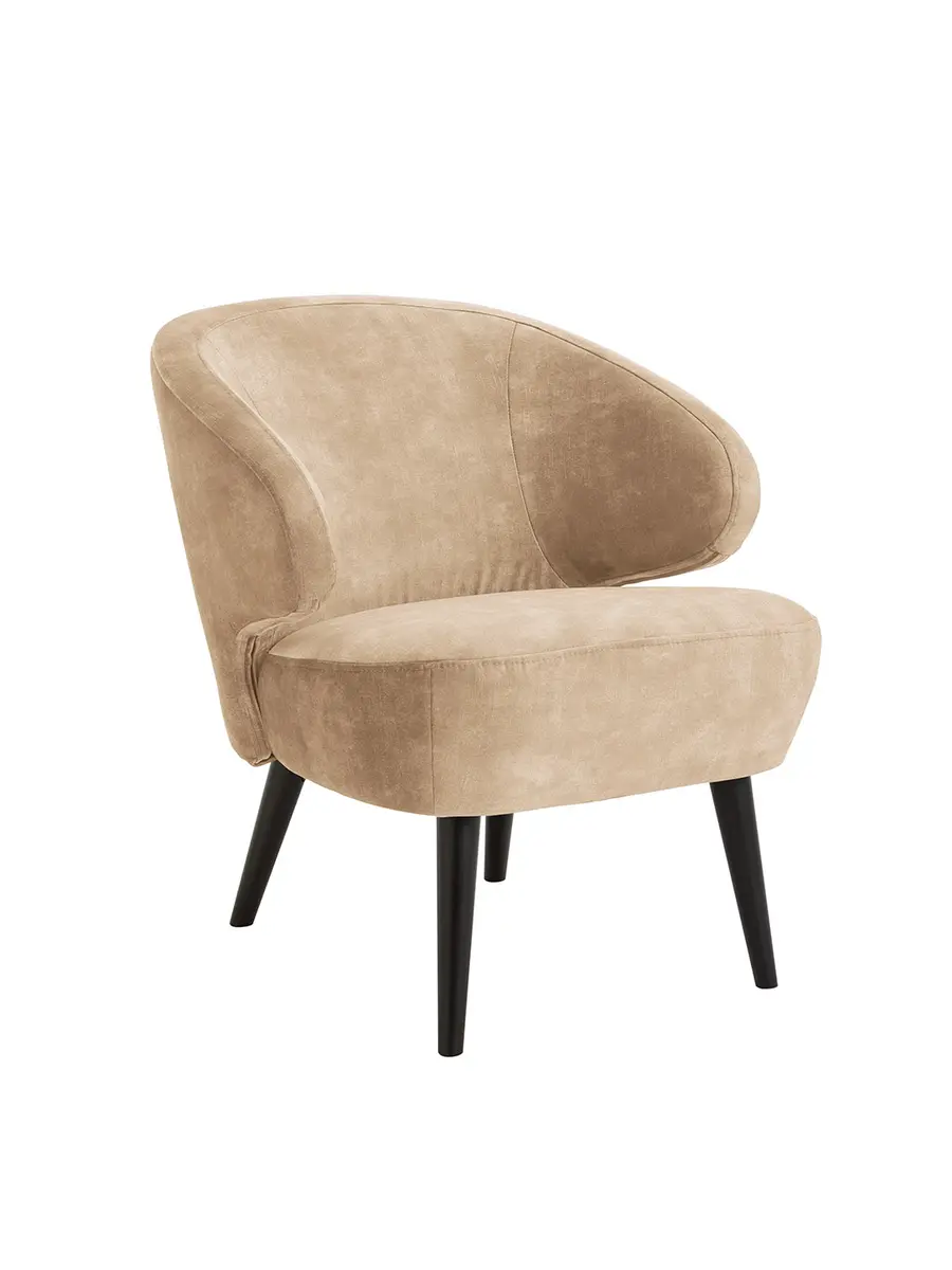 Loungesessel Fargo - Stoff, Creme