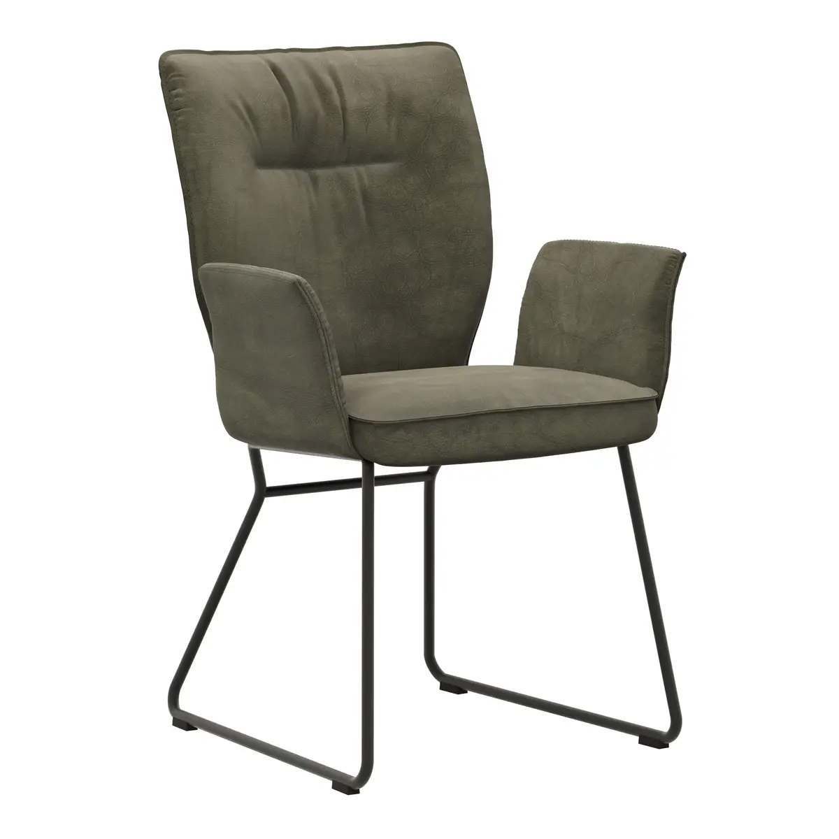 Armlehnstuhl Westmore - Stoff, Dunkelgrün