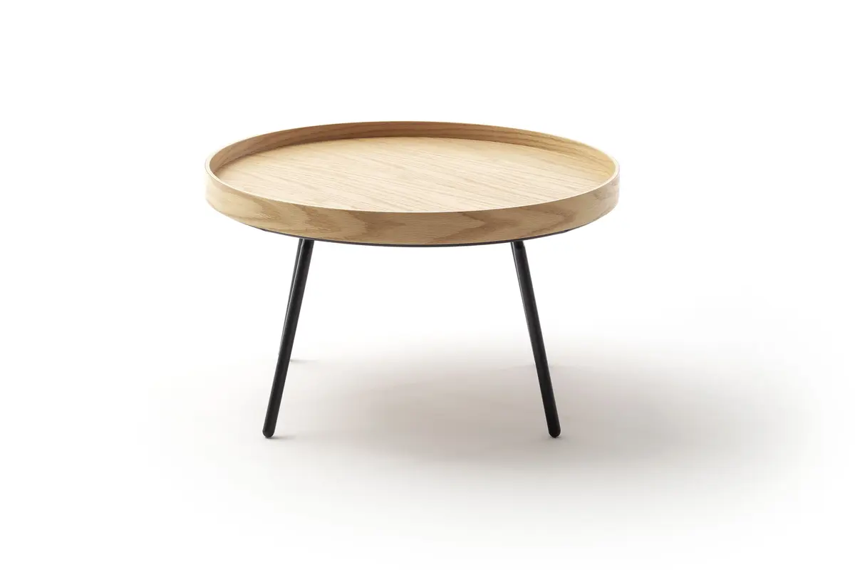 Couchtisch Oak Tray - BHL ca. 78x45x78 cm, Eiche furniert, Schwarz