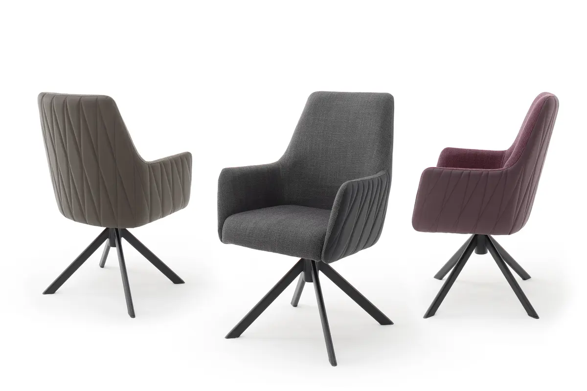 Stuhl - Stativ, mit Armlehne, Anthrazit, Stoff