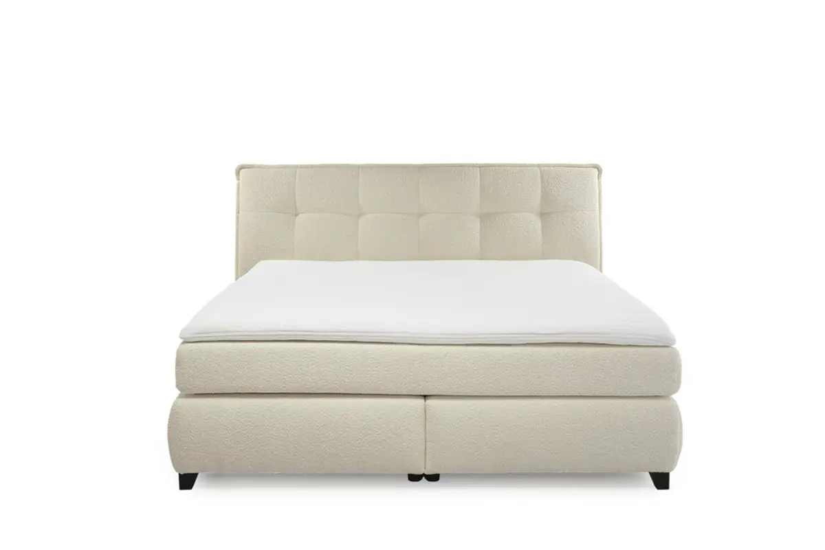Boxspringbett JANKA MIX- Liegefläche ca. 180x200 cm, Stoff Beige