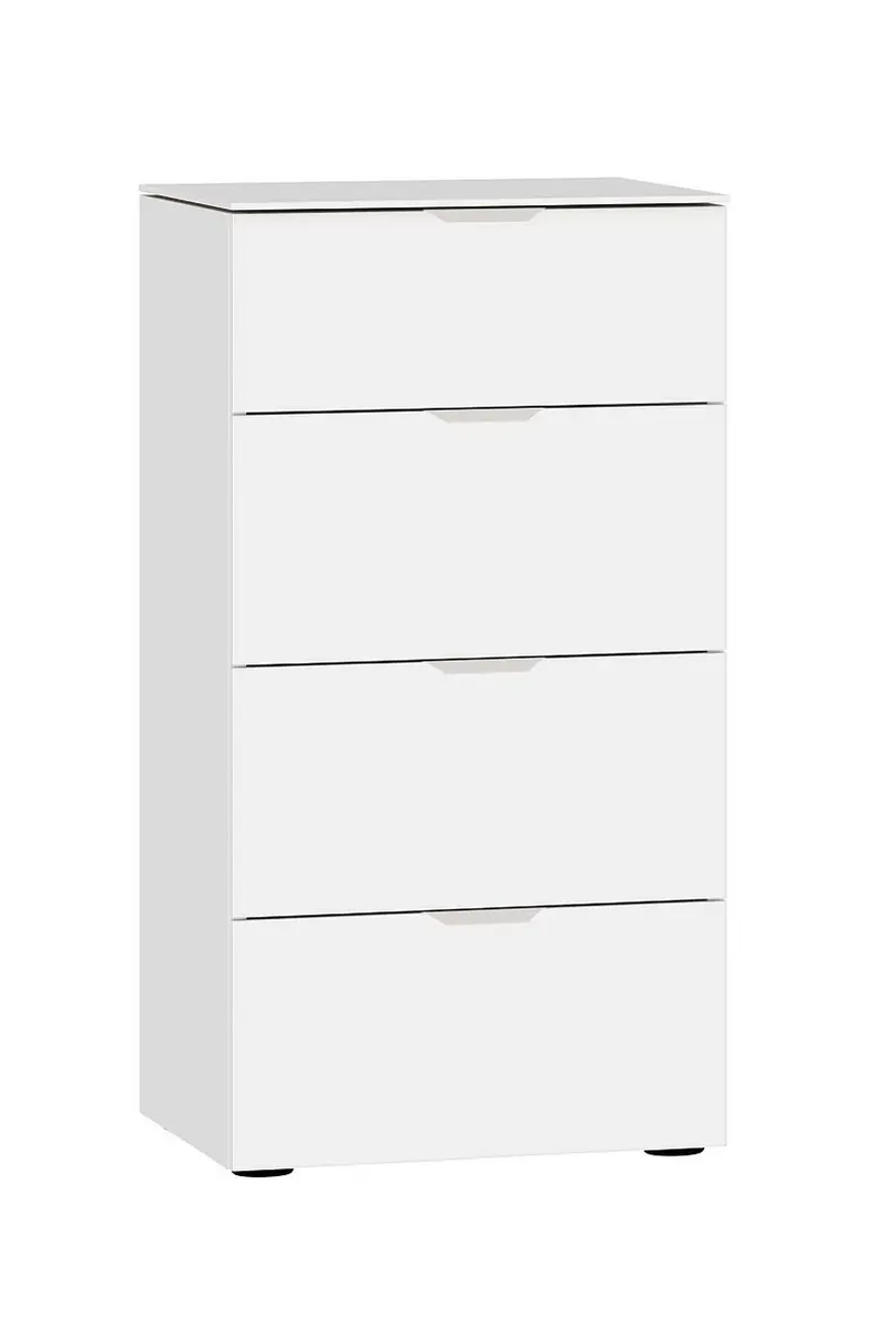 Nachtkommode JOIN IT- Glas, Cremeweiß, Weiß