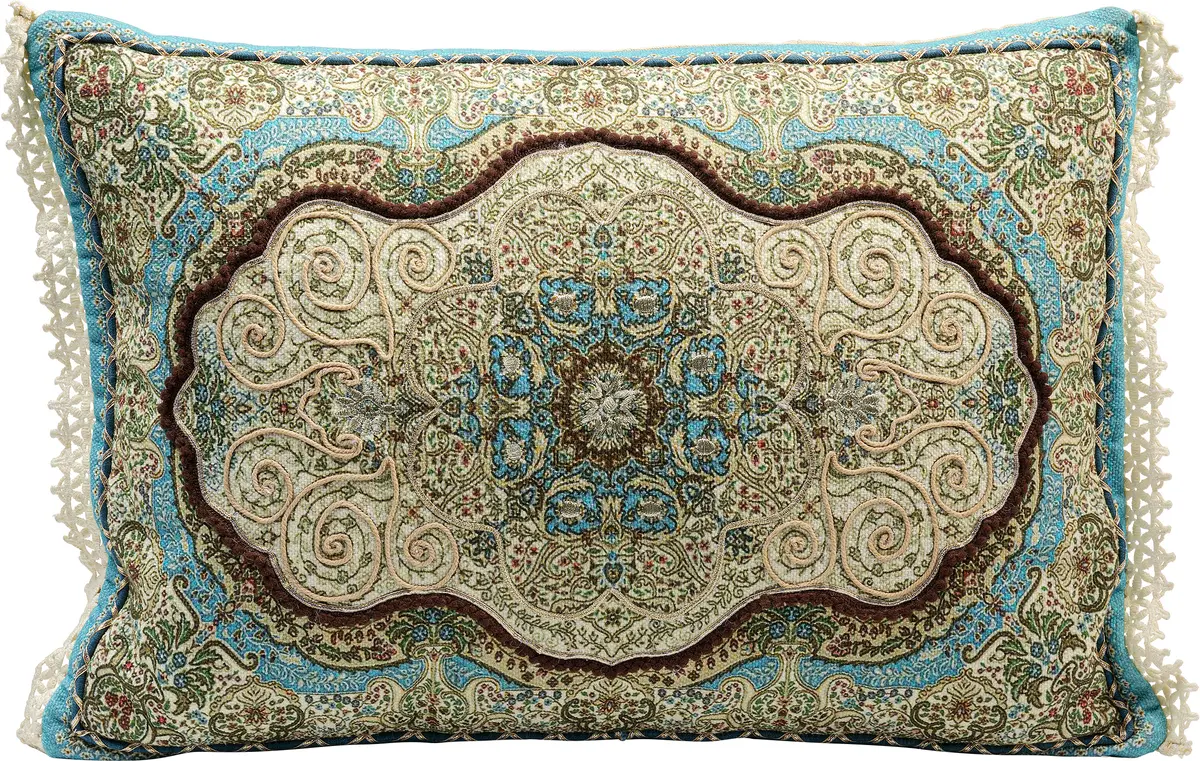 Deko-Kissen - LB ca. 60x40 cm,  Ornament, Grau