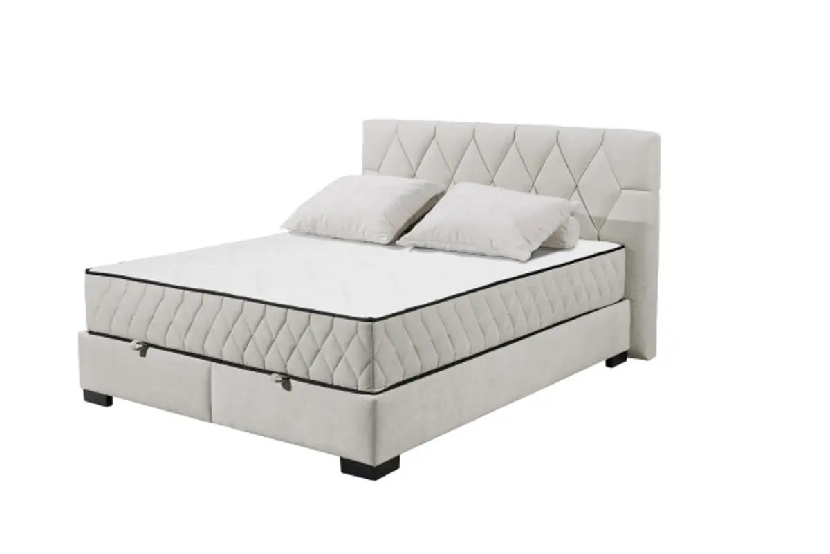 Boxbett - Liegefläche ca. 180x200 cm, Stoff, Sand