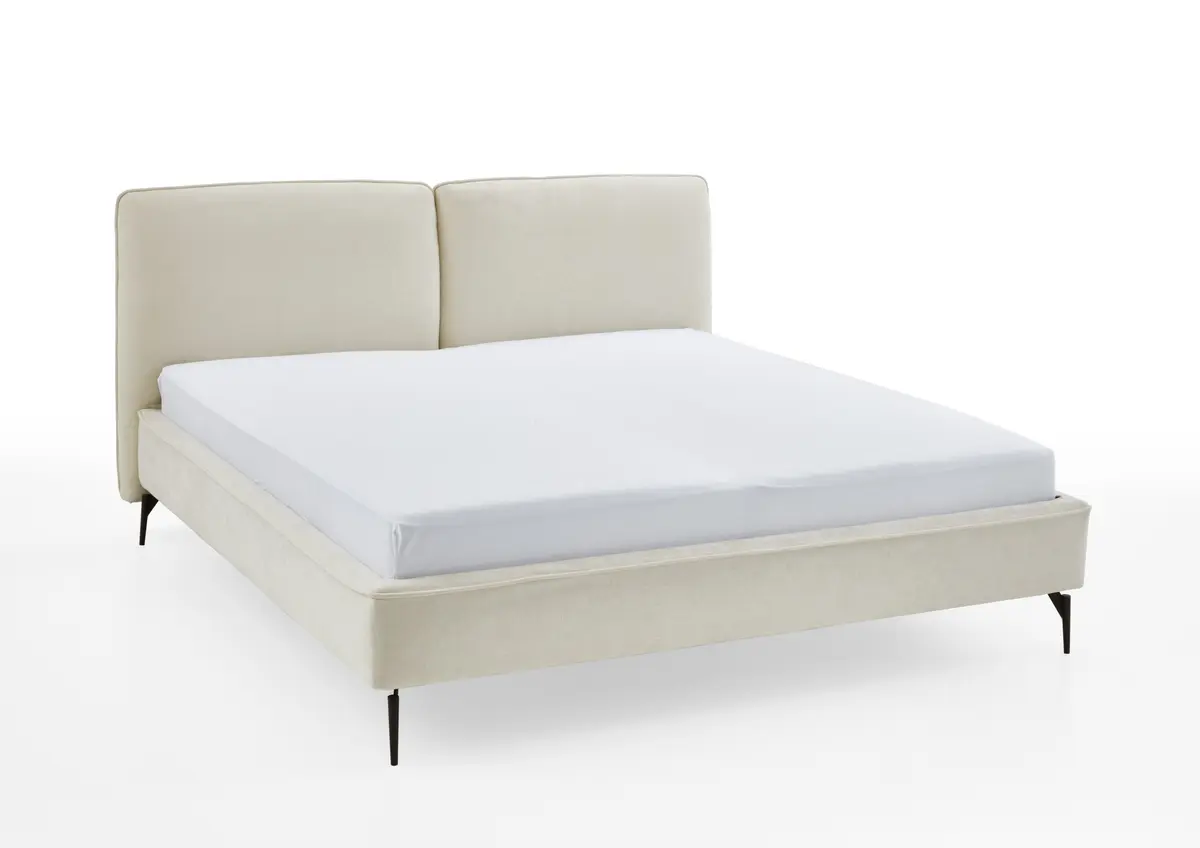 Polsterbett - Liegefläche ca. 180x200 cm, Stoff, Natur