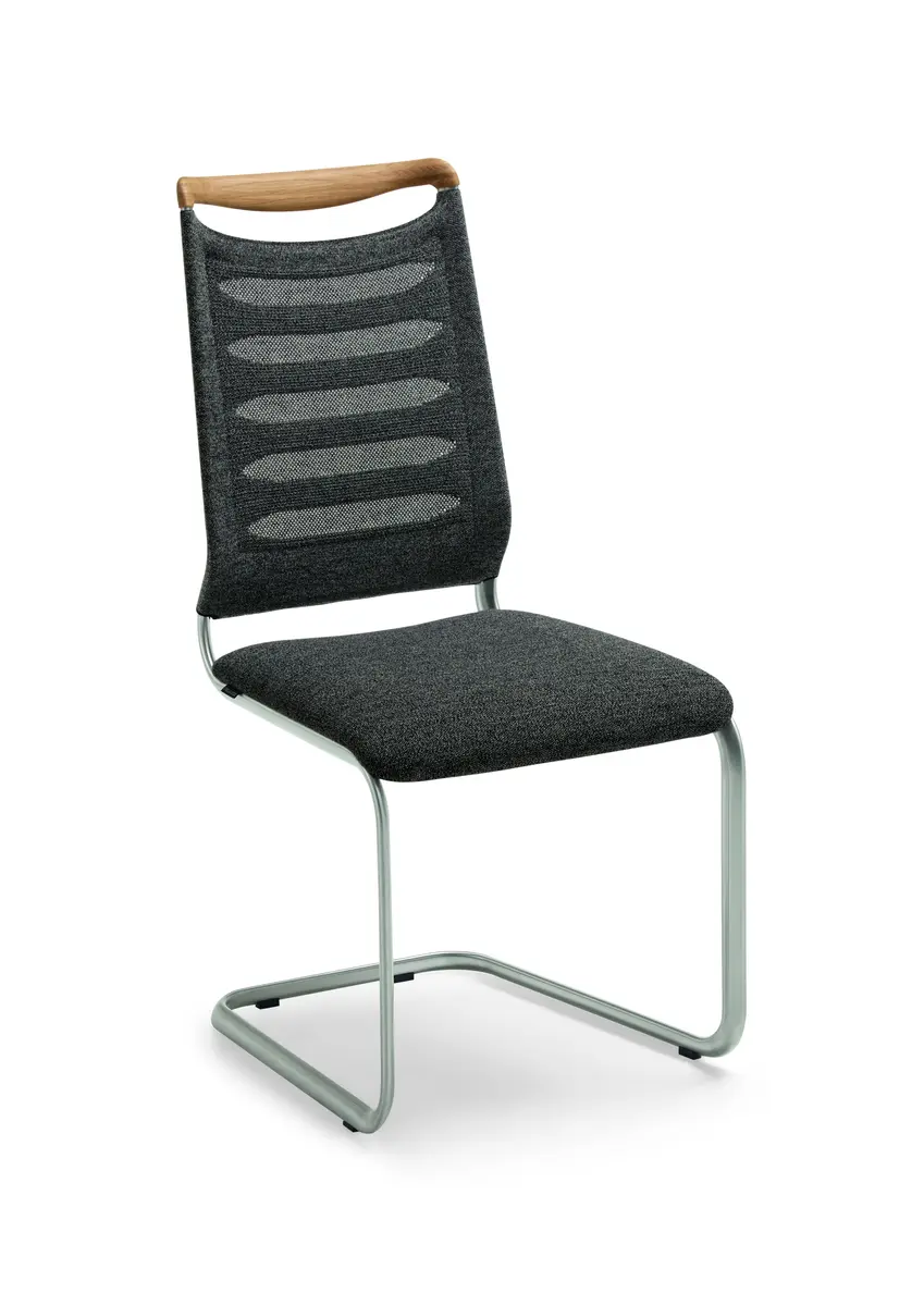 Freischwinger - Stoff, steingrau