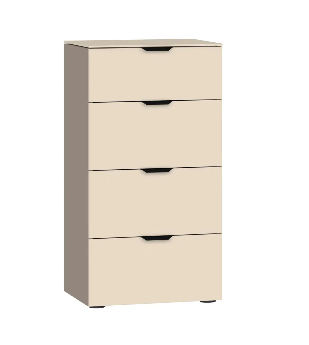 Nachtkommode JOIN IT- Nougat, Glas, Creme