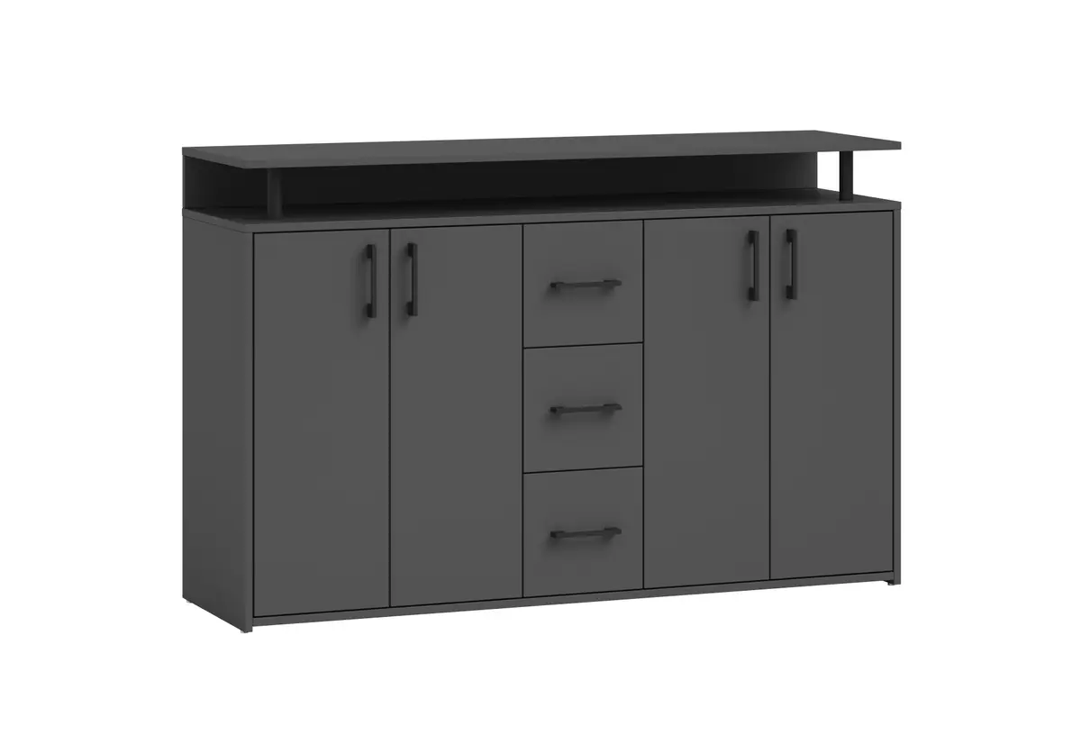 Highboard - B ca. 139 cm, Anthrazit