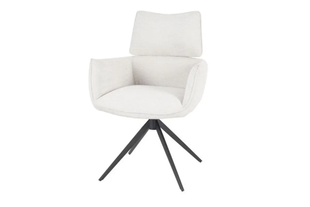 Armlehnstuhl MARGIT - drehbar, Stoff, Silberfarben