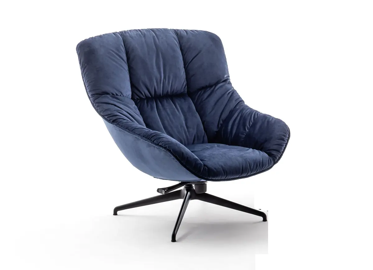 Sessel Unn - Stoff, Indigo