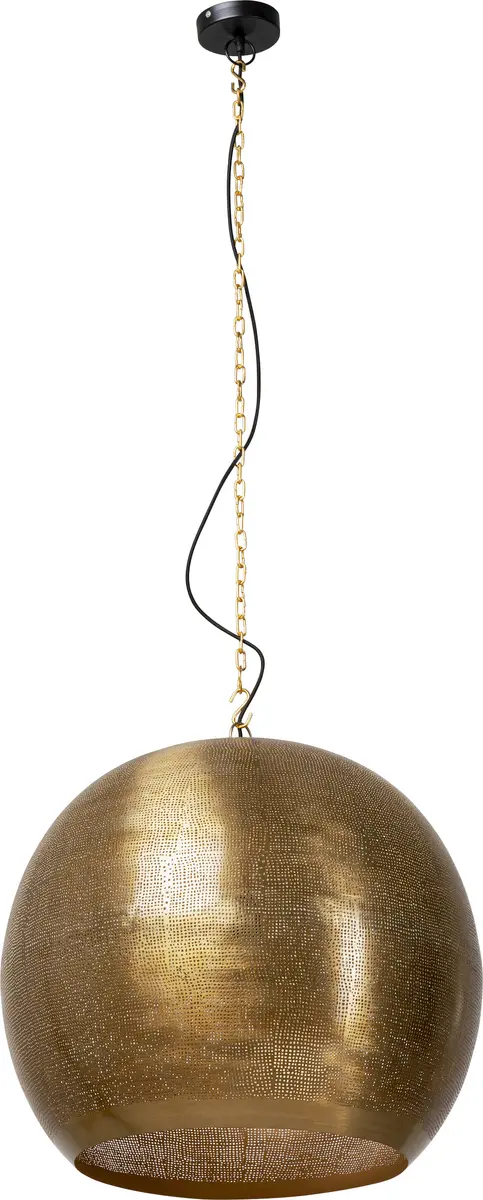 Hängeleuchte- höhenverstellbar, DH ca. 60x56 cm, Stahl, Messing beschichtet, Gold