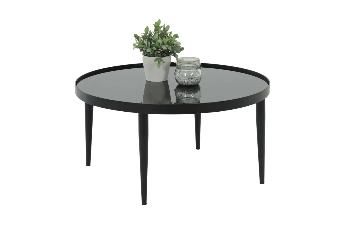 Couchtisch - Ø/H ca. 80x40 cm, Schwarz