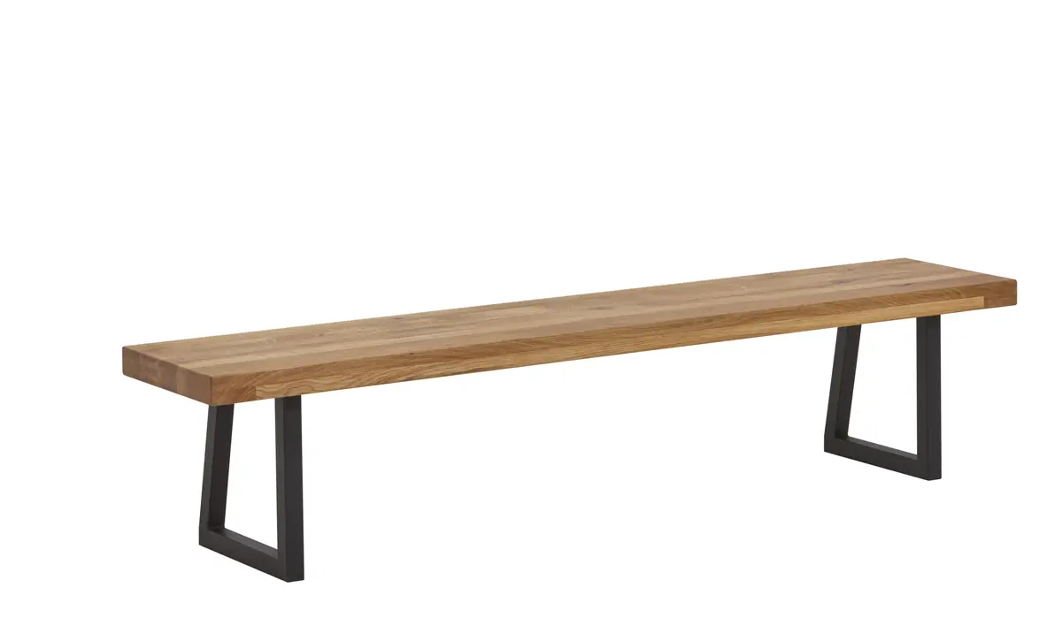 Holzbank Clifton - Breite ca. 200cm, Wildeiche massiv, natur