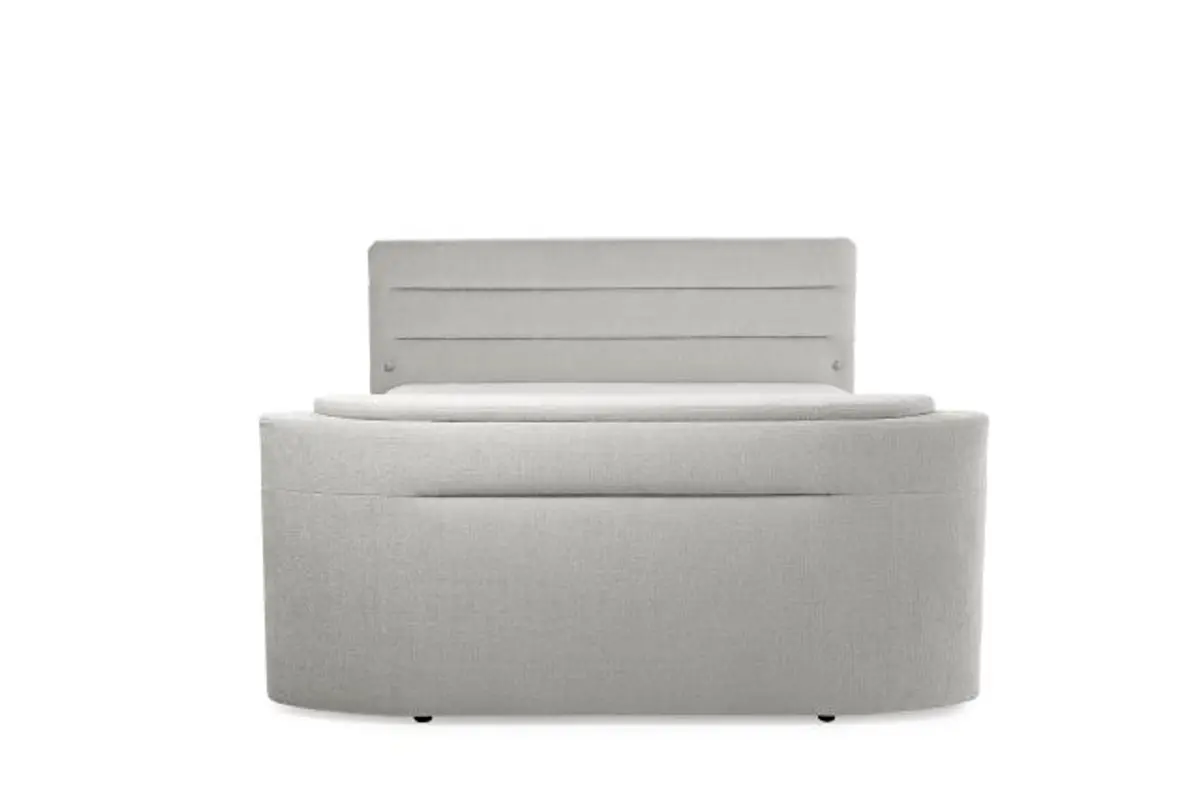 Boxspringbett JELLA MIX- Liegefläche ca. 180x200 cm, Stoff, Hellgrau