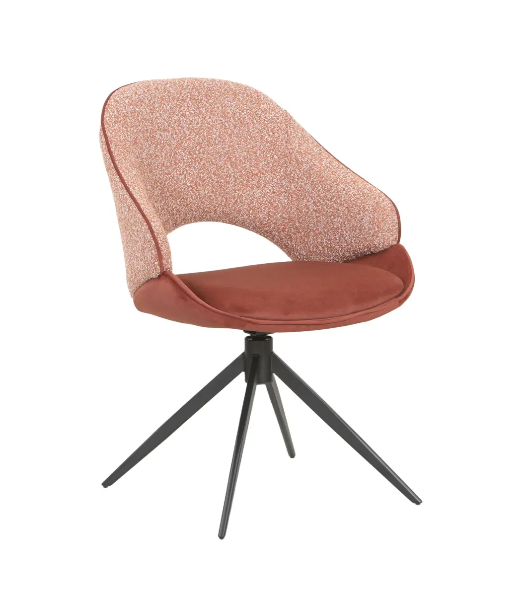 Stuhl MERIEM - drehbar, Stoff, Rost