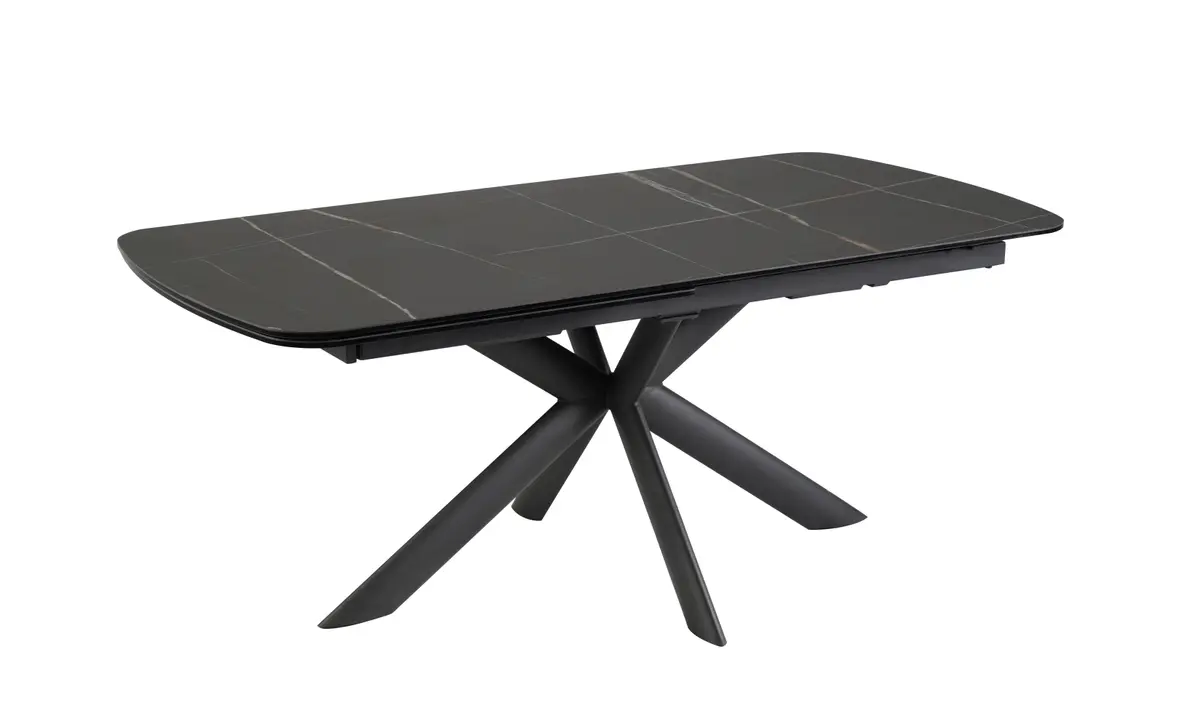 Esstisch MAXIE - ausziehbar, LB ca. 190x98 cm, Glaskeramik, Anthrazit Struktur