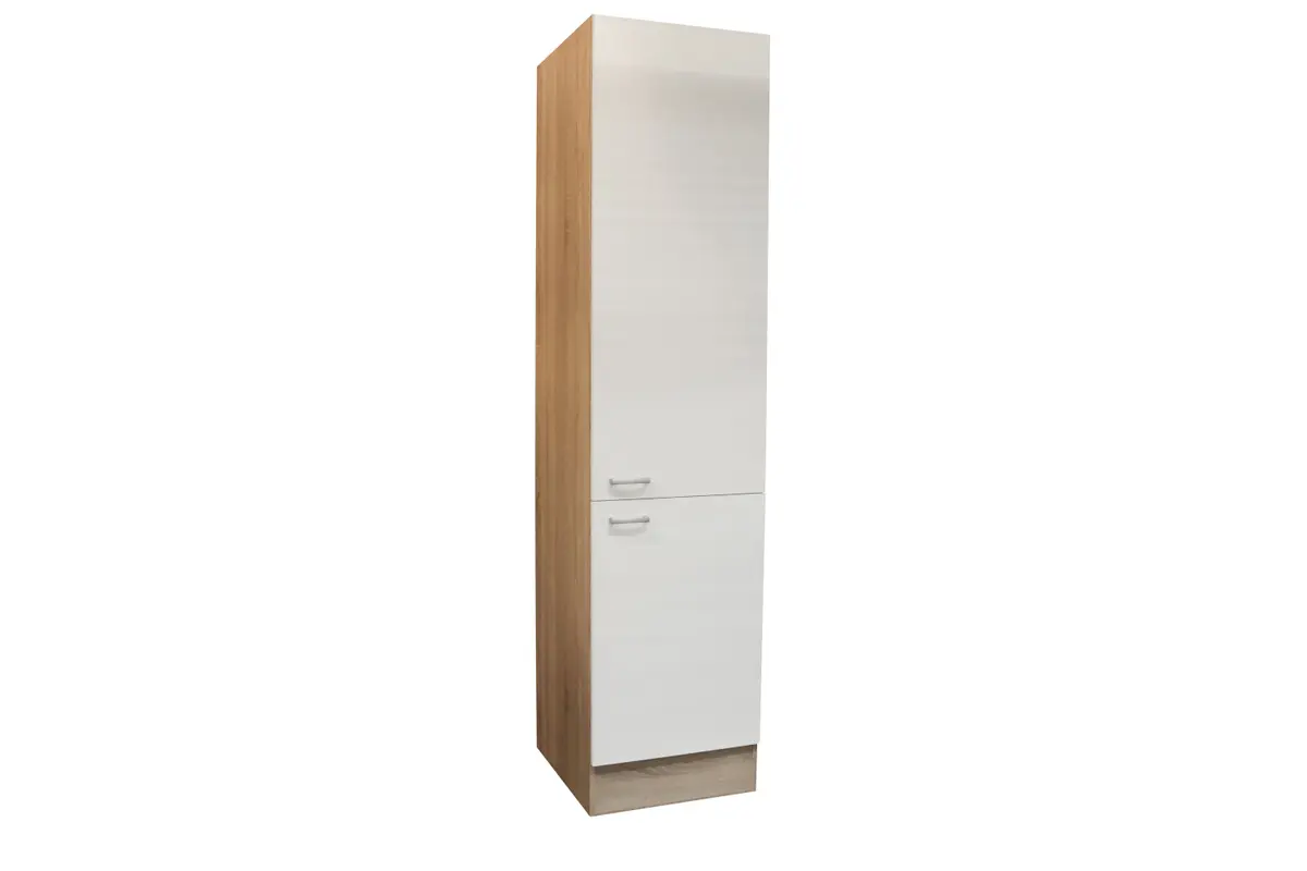 Vorratschrank- B ca. 50 cm, Eiche Dekor, Weiß, Matt