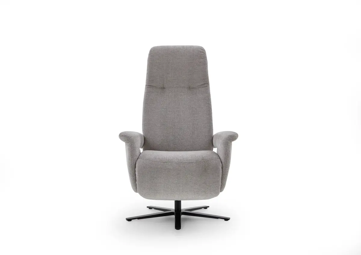 Sessel - Größe M, Relaxfunktion, Stoff, Silbergrau