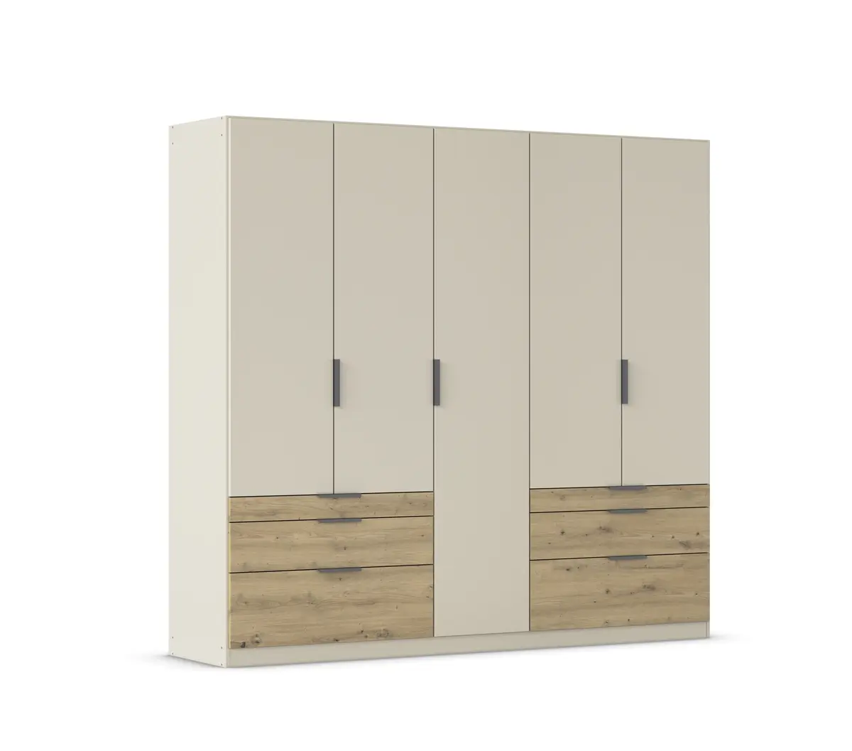 Drehtürenschrank RANI- B ca. 226 cm, Champagner, Eiche Dekor