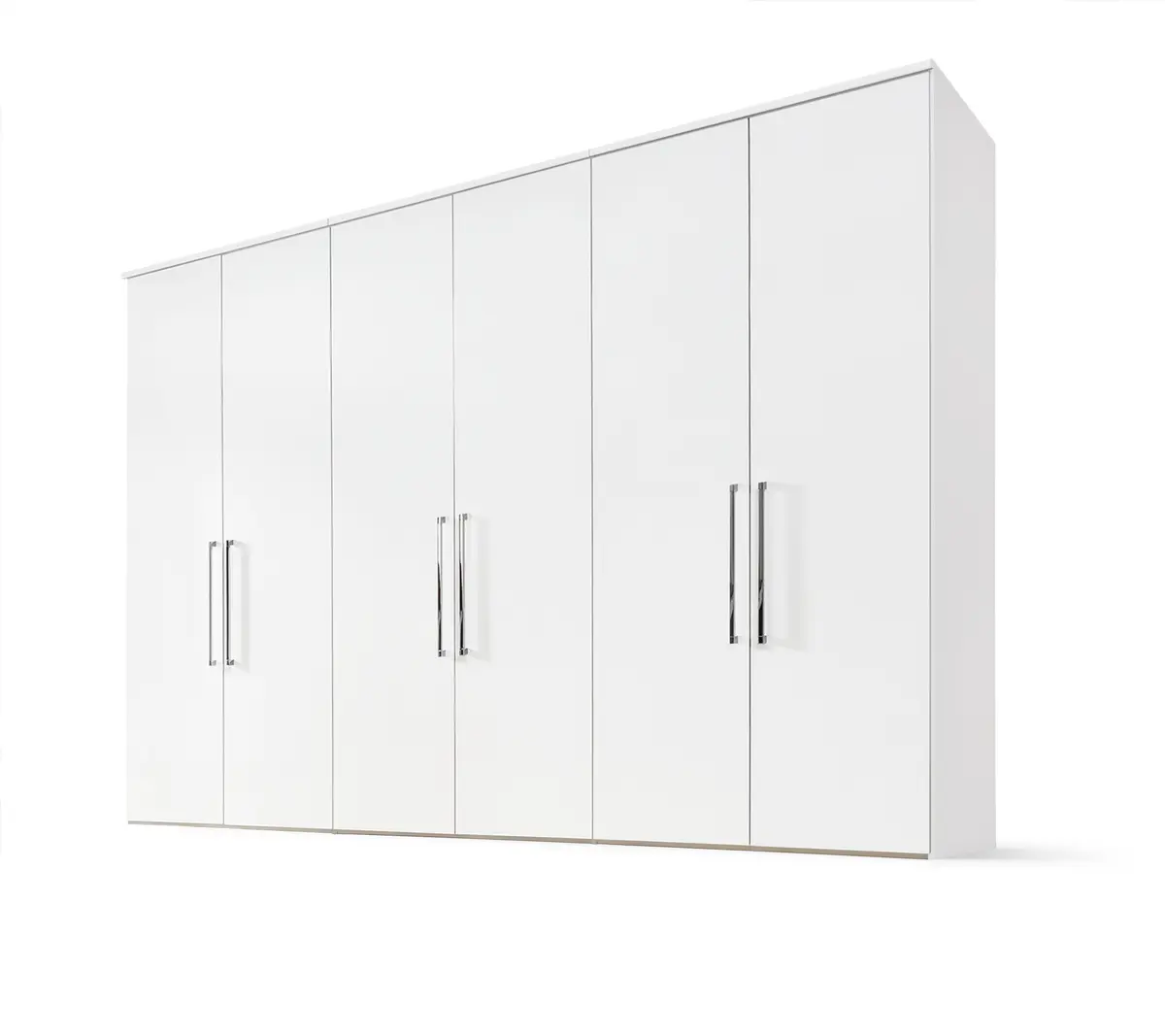 Drehtürenschrank - inkl. Profilkranz, B. ca. 300 cm, Polarweiß