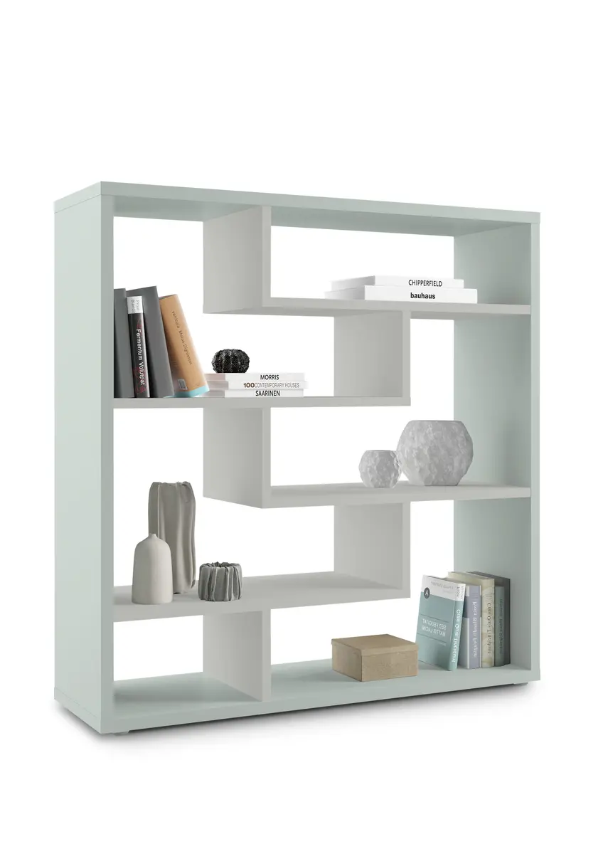 Raumteiler - B ca. 130 cm, Pinegrün, Kreidegrau