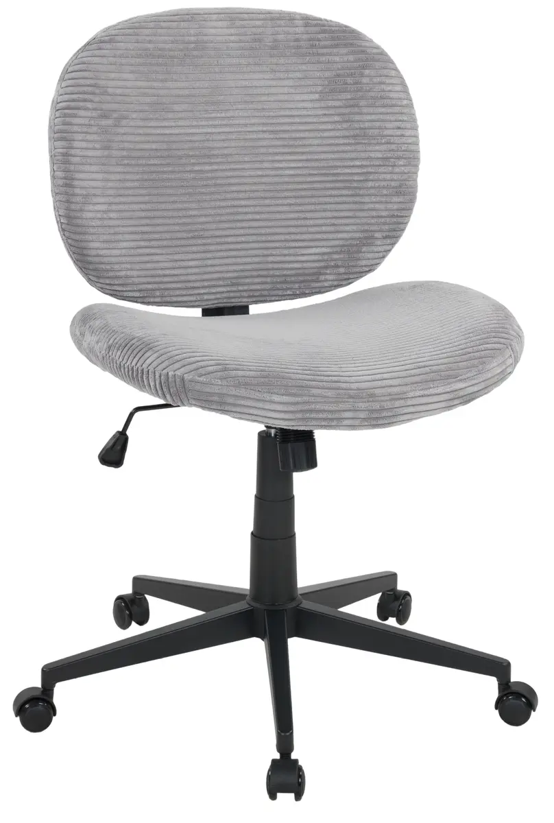 Drehstuhl - höhenverstellbar, Cord, Grau