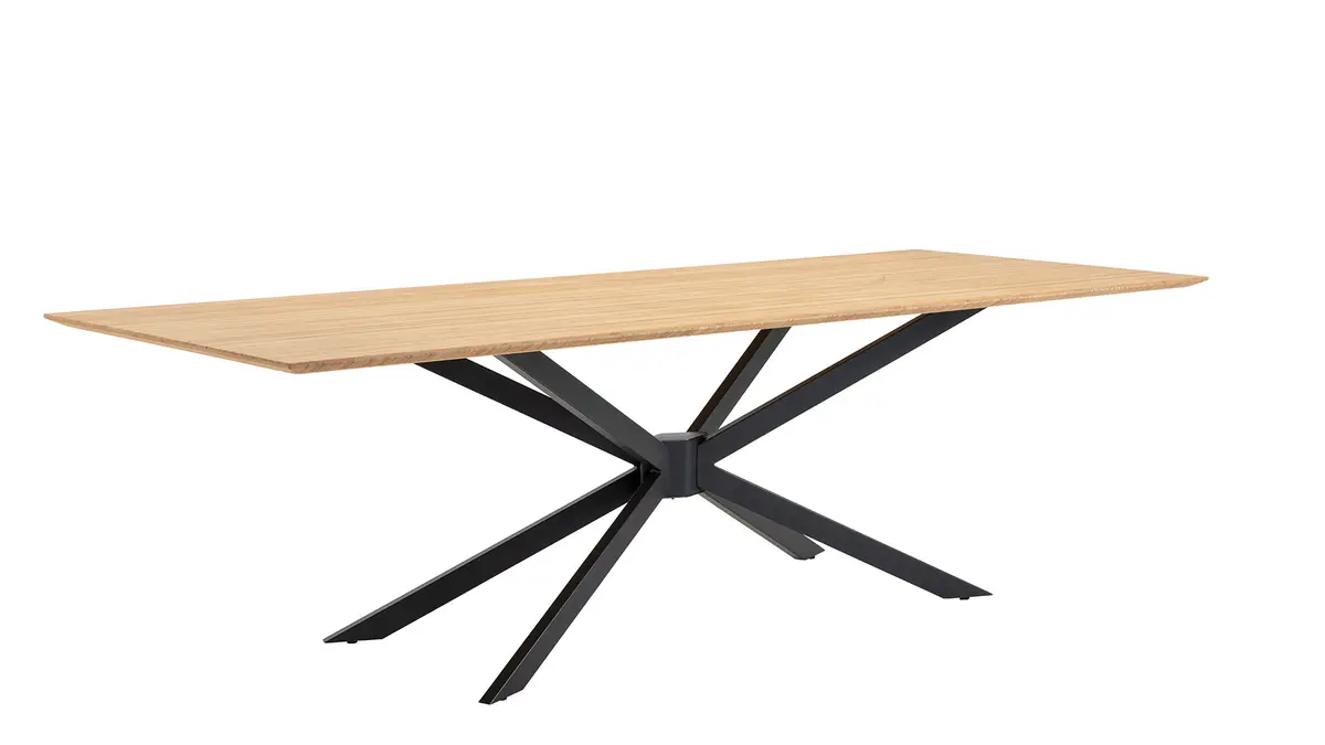 Esstisch Phoenix - LB ca. 260x100cm, Bambus, bianco geölt