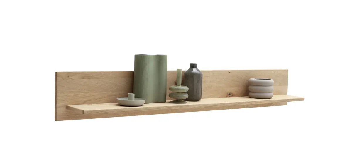 Wandboard - B ca. 150 cm, Eiche Nachbildung, Eiche massiv geölt