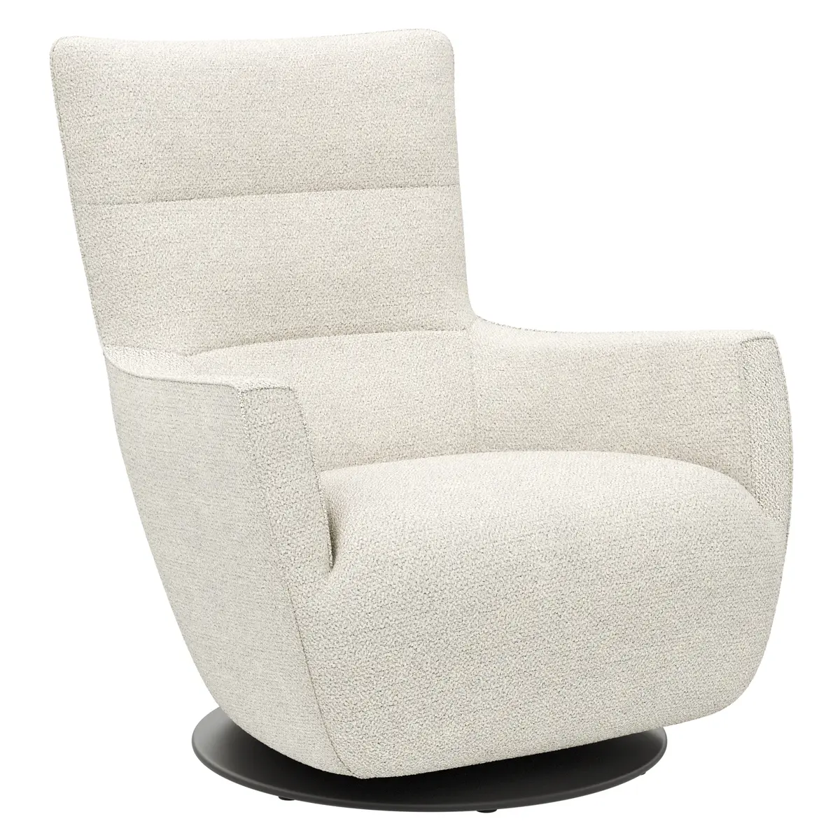 Sessel Lilaia - inkl. Dreh- und Wippfunktion, Stoff, Creme