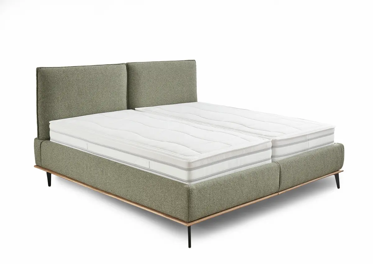 Polsterbett - Liegefläche ca. 180x200 cm, Stoff, Zimt