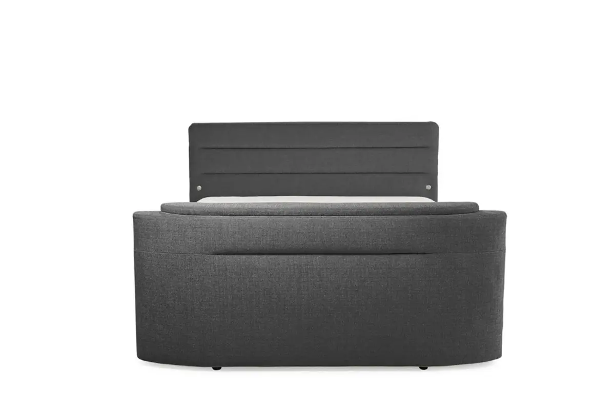 Boxspringbett JELLA MIX- Liegefläche ca. 180x200 cm, Stoff, Anthrazit