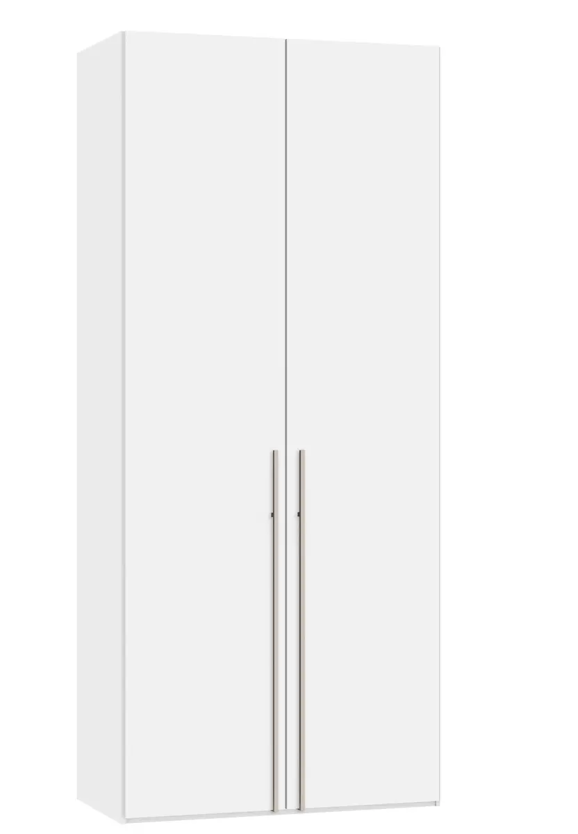 Drehtürenschrank JOIN IT- B ca. 101 cm,  Weiß, Glas, Weiß