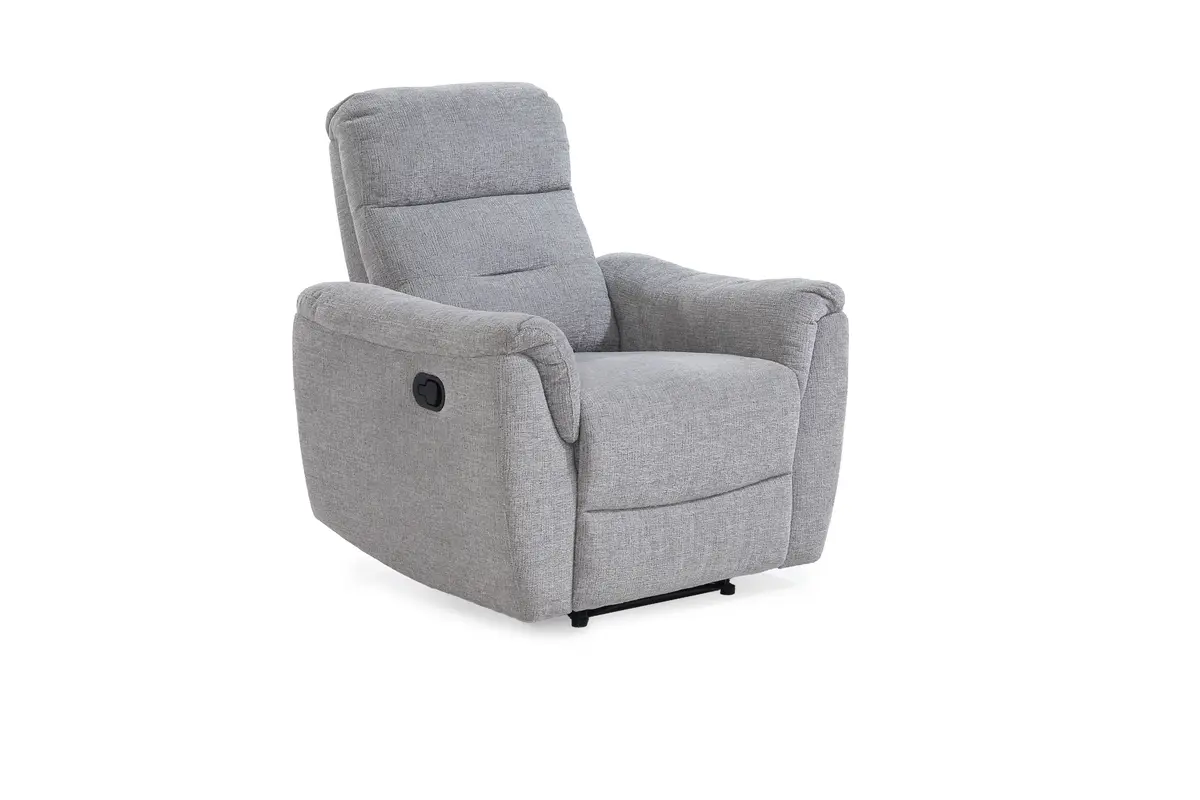 TV-Sessel - Relaxfunktion, Chenille, Hellgrau