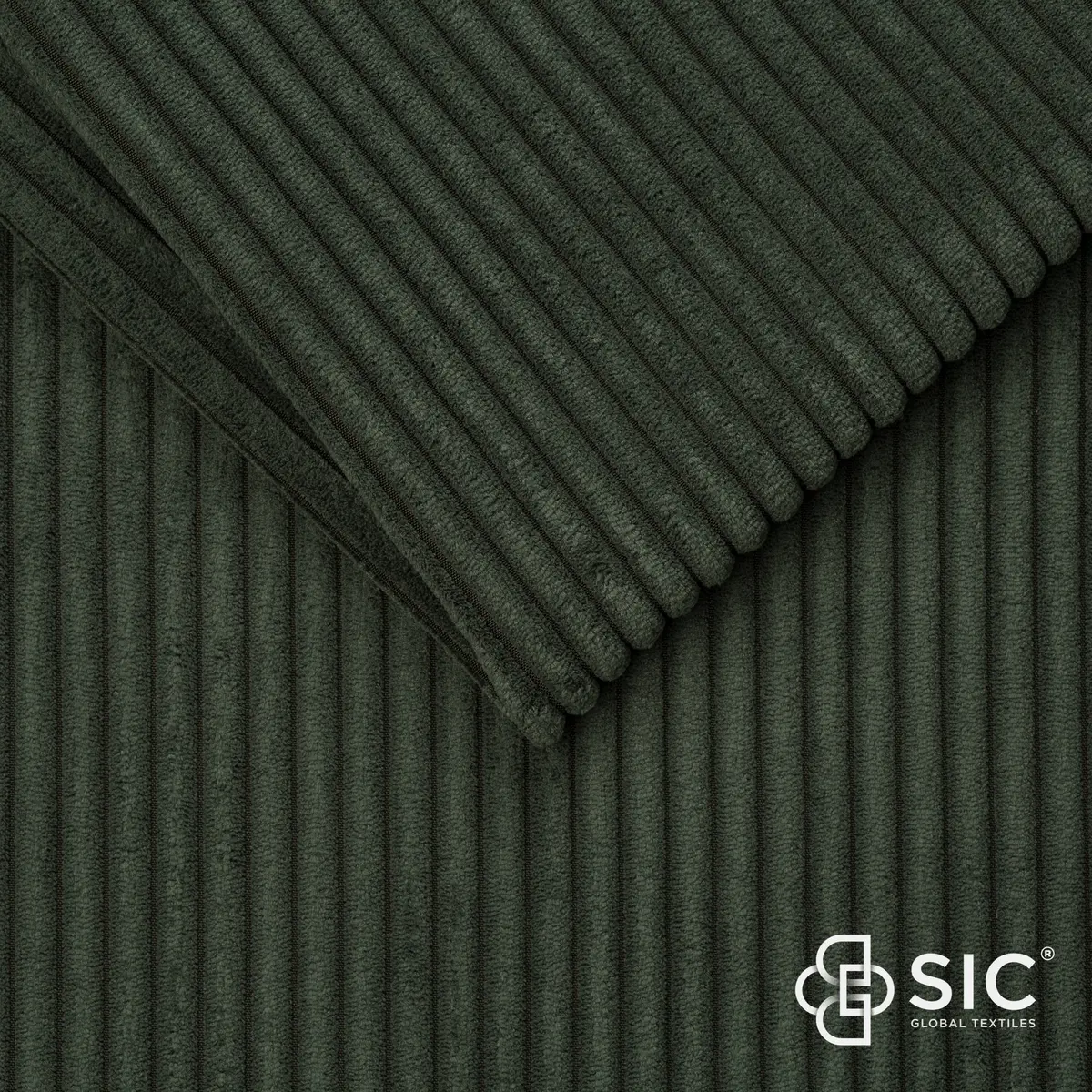 Wohnlandschaft - Ecke links, 2-Sitzer, Longchair rechts, Stoff, Grün